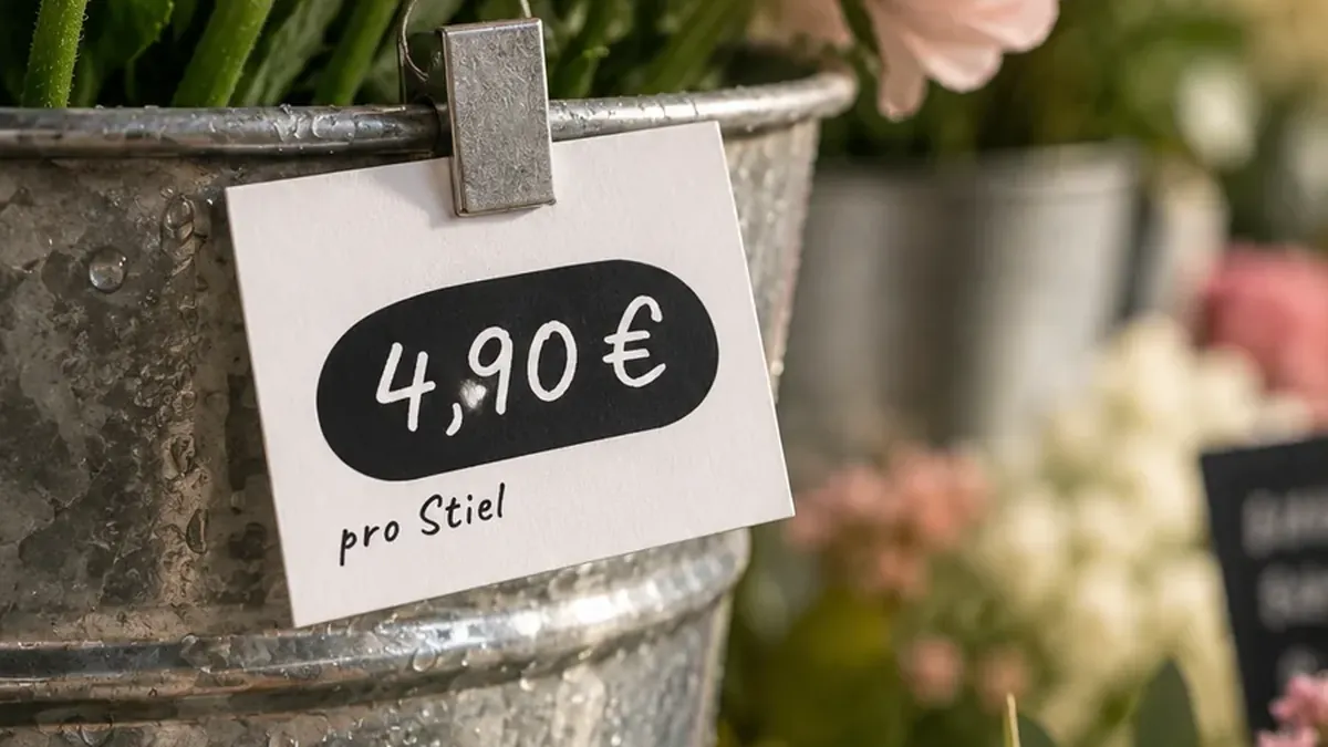 Titelbild: Professionelle Preisschilder im Blumenladen: Was wirklich zählt