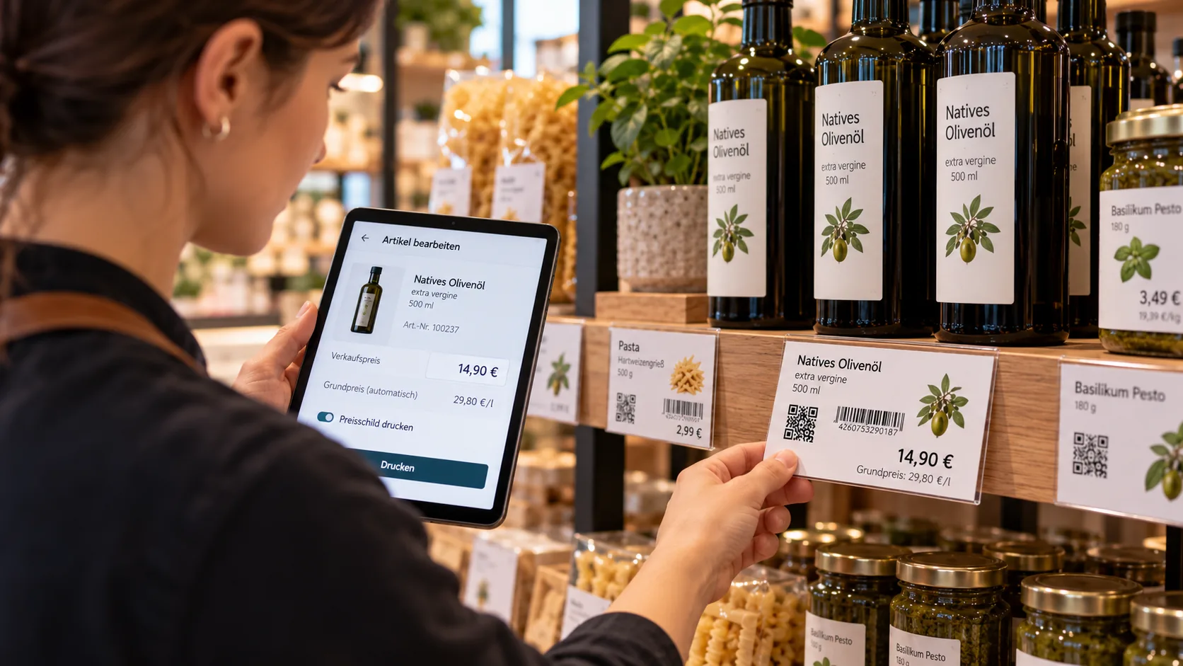 Aktionspreis am iPad bearbeiten
