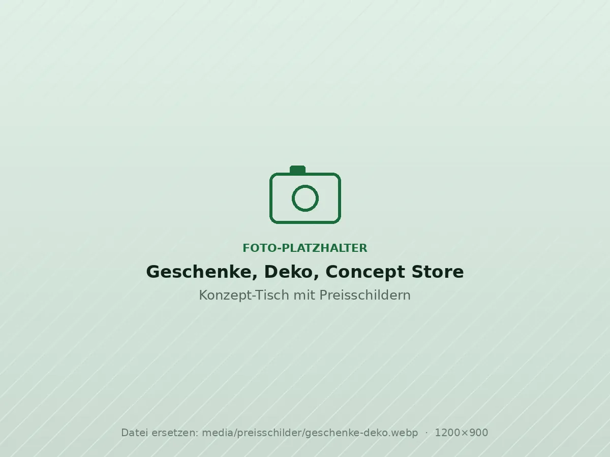 Platzhalter für Foto: Geschenke, Deko & Concept Stores